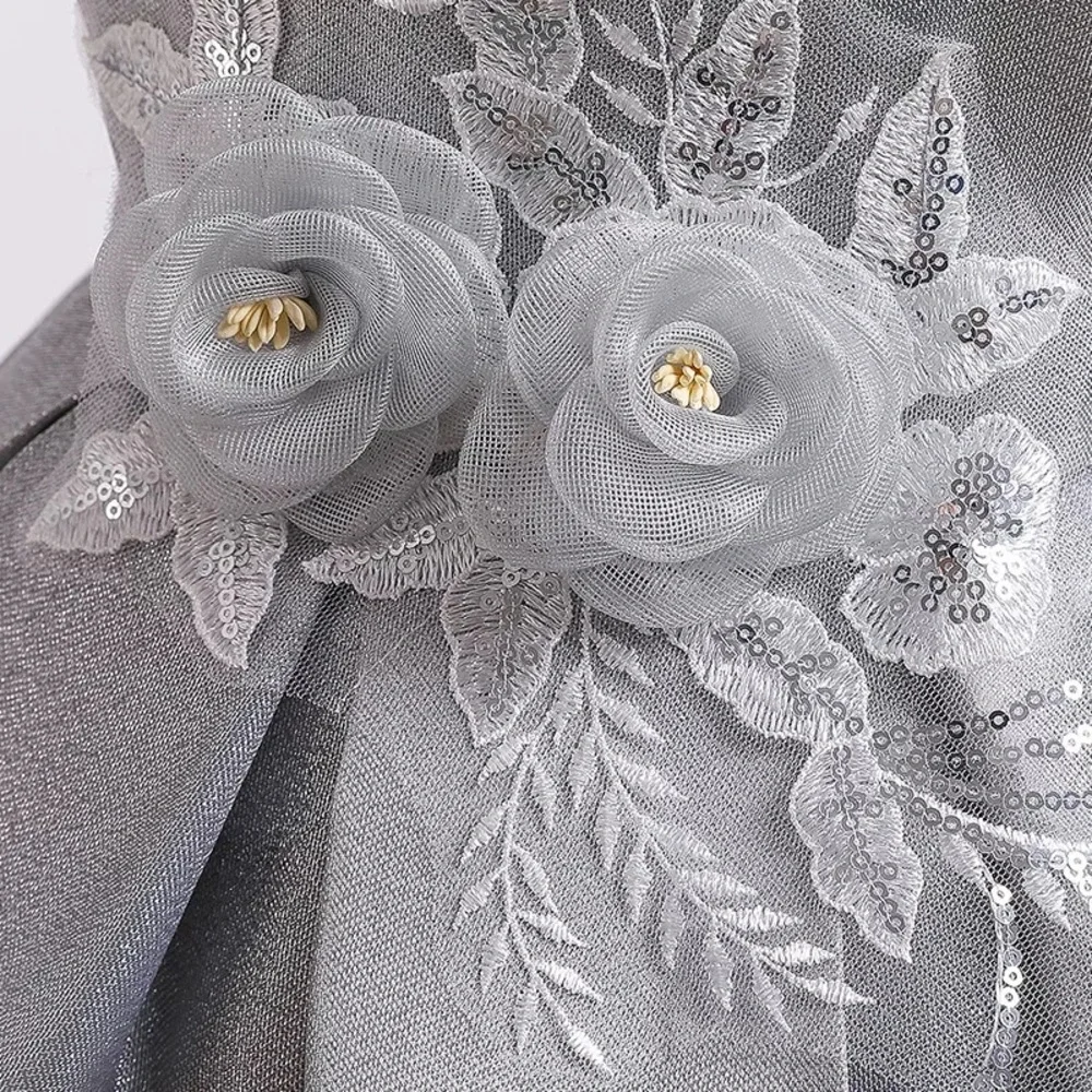 Luxury Embroidered Princess Sparkly Special Occasion Formal Dress 5060 - Picture 4 of 6